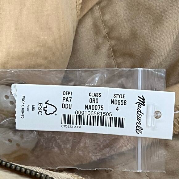 Madewell Pull On Balloon Pants Womens 4 Tan Pleated Adjustable Tabs Modern - Picture 13 of 16